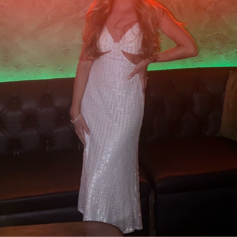 White Sequin Dress